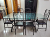 Glass Dining Table with six chairs.